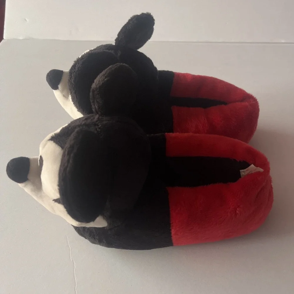 Kids' Disney Mickey Mouse Plush Slippers - Red M Unisex